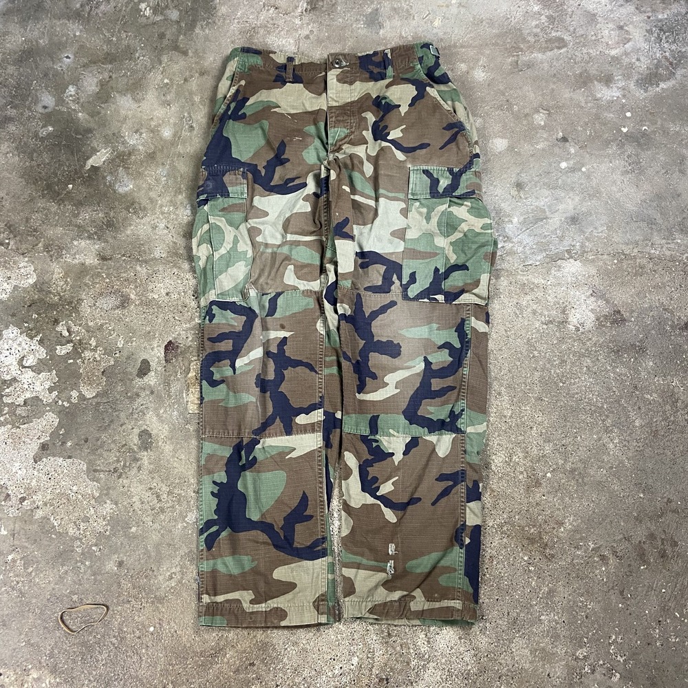 Vintage 90s U.S. Military M81 BDU Pants Size Medium Woodland Camouflage Ripstop
